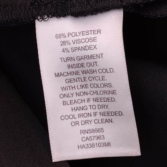 Halogen Taylor Fit Size 4 Slacks Black Straight Leg Pockets Formal Dress Pants - Picture 5 of 5